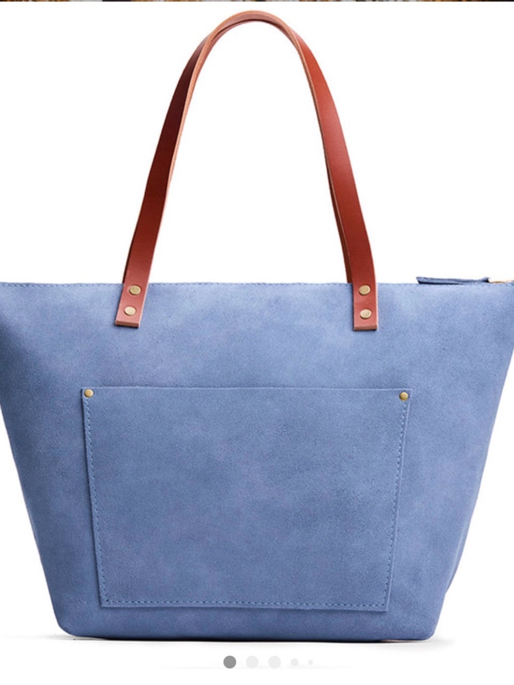 Portland Leather oversized tote . New without tags. Never used. Denim Suede